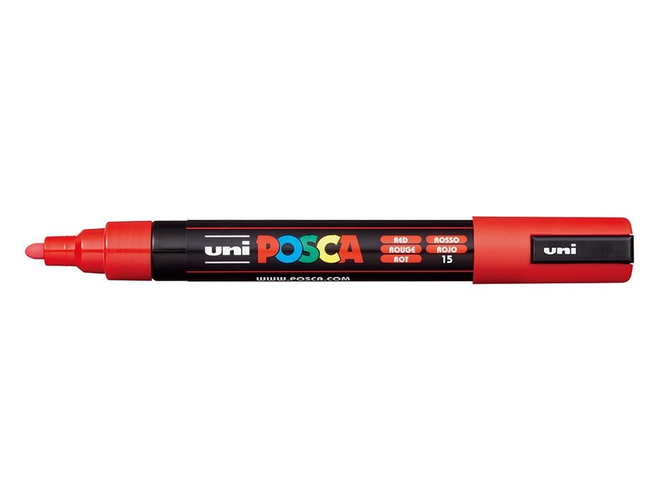Tusj Uni Posca PC-5M Medium 1,8-2,5mm 15 Red