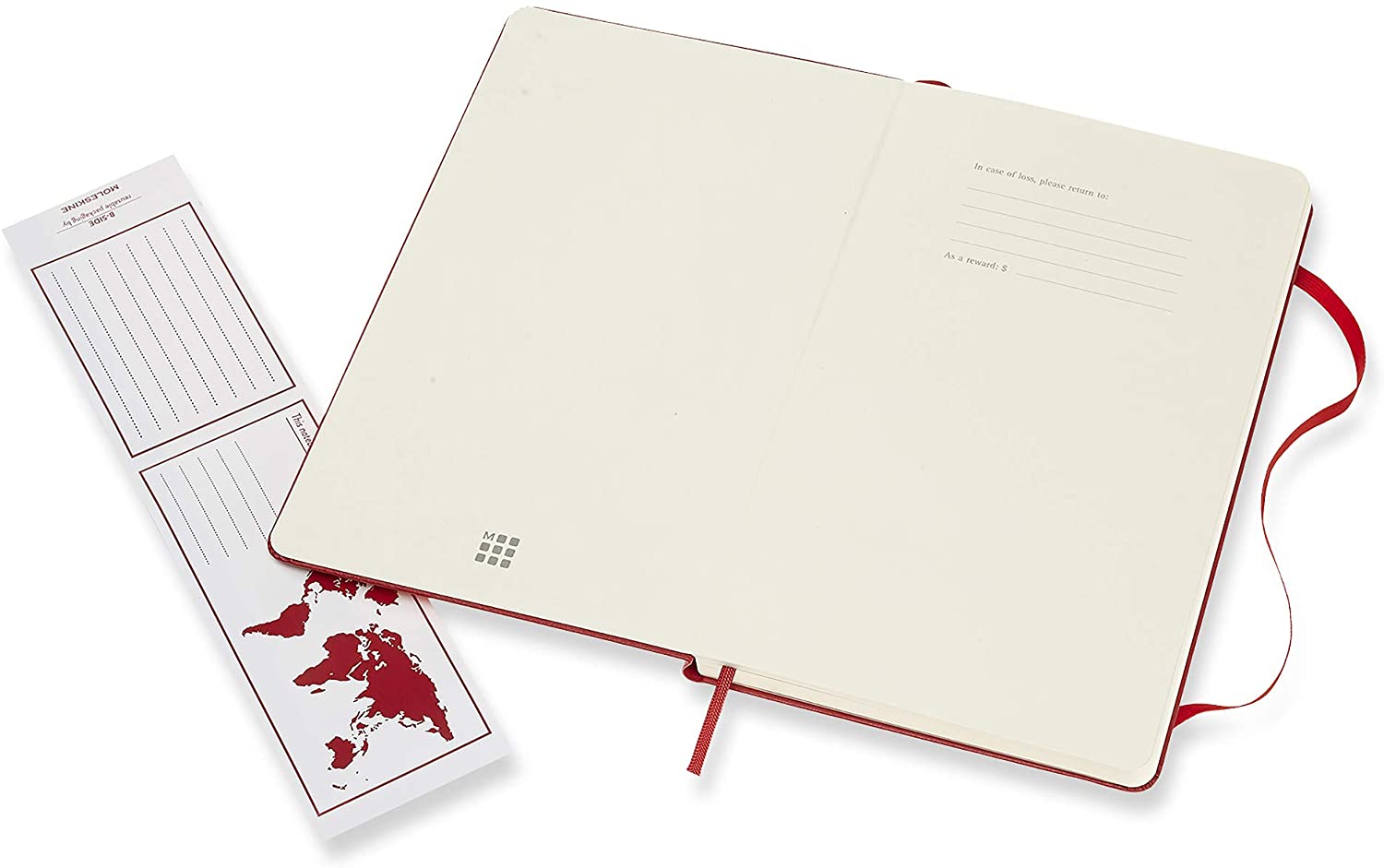 Notatbok Moleskine L Prikker Rød Hard