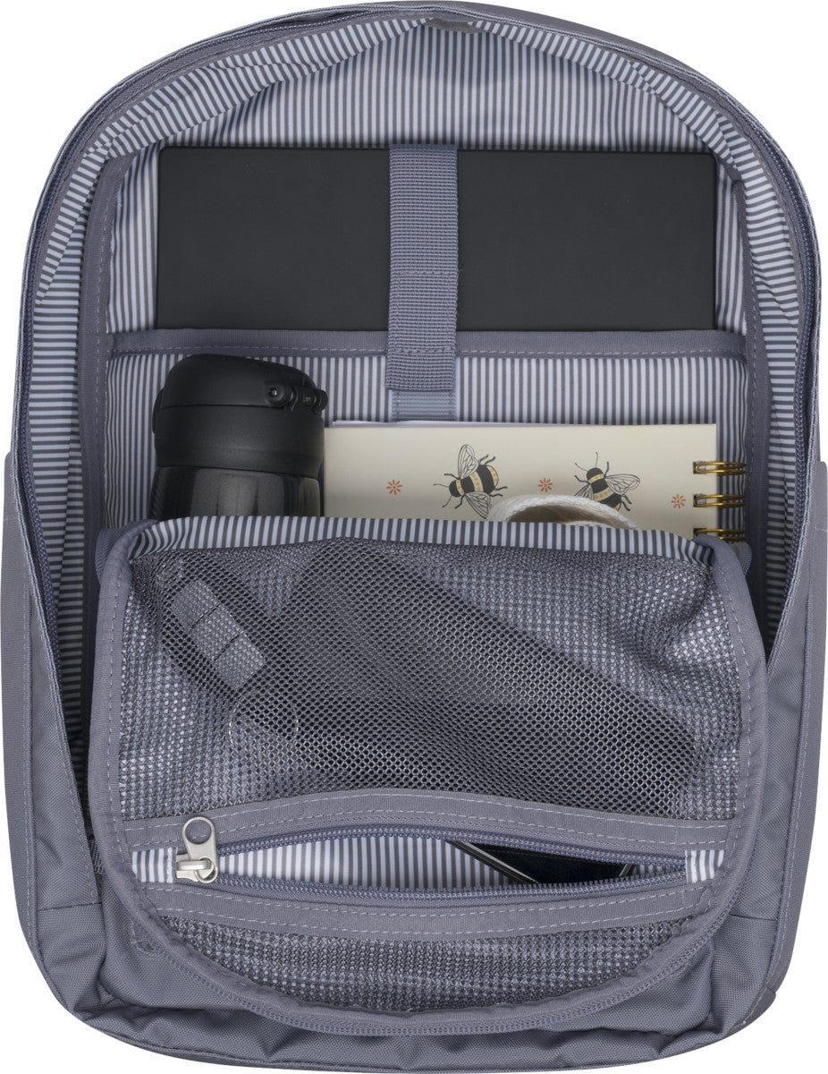 Skolesekk City Light Pale Steel Grey 20L Beckmann