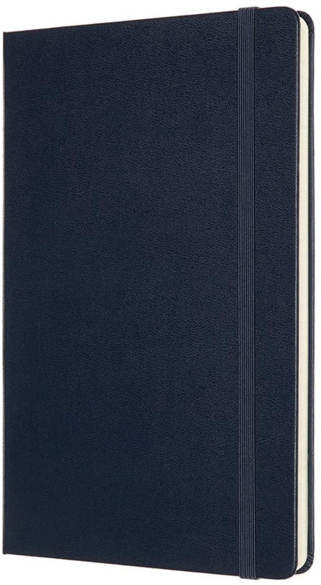 Notatbok Moleskine L linjert/blank Blå Hard