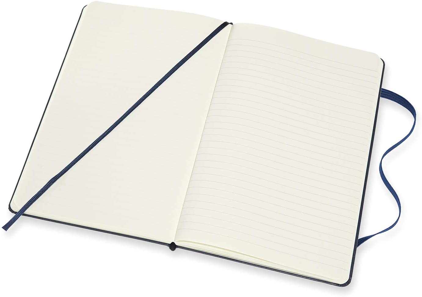 Notatbok Moleskine L linjert/blank Blå Hard