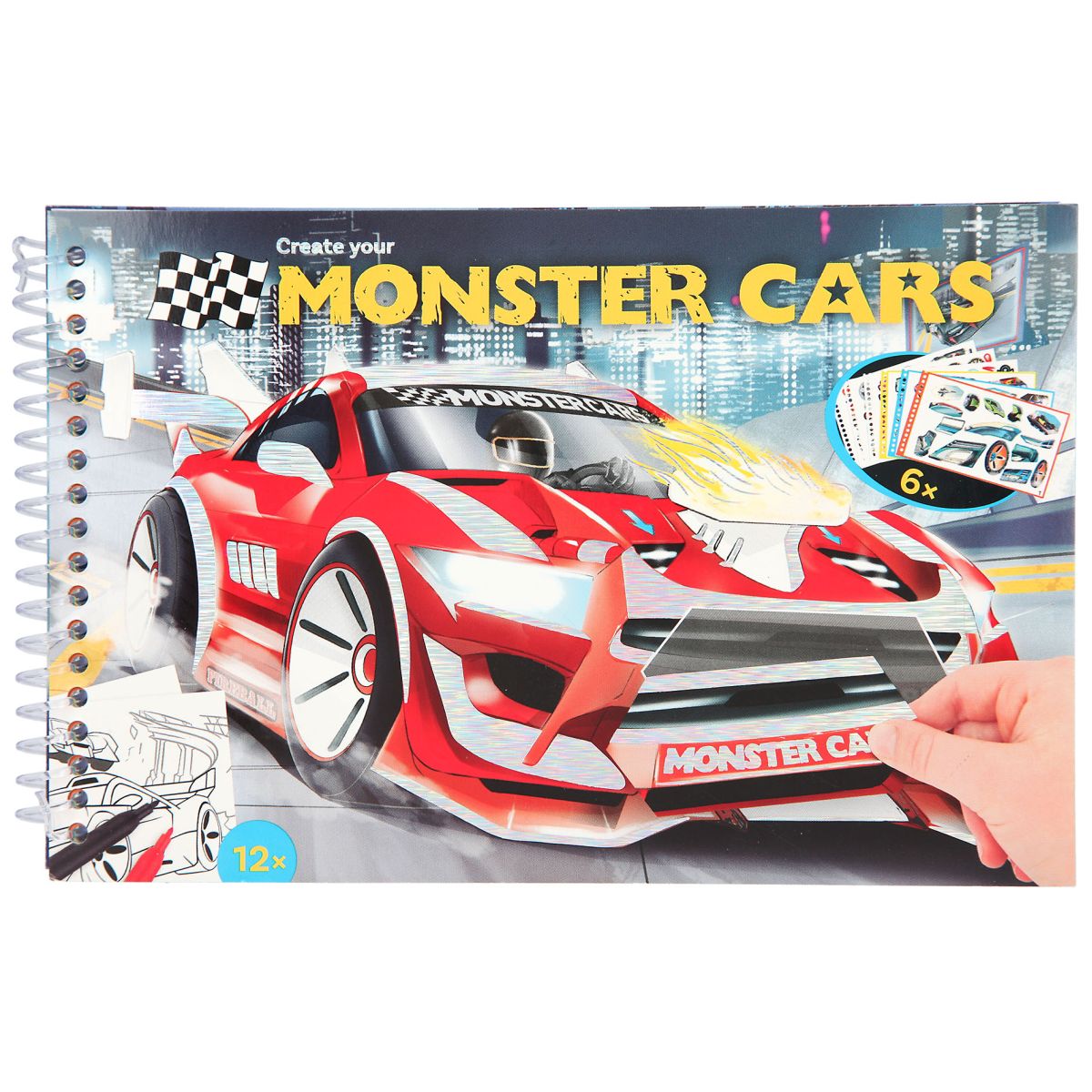 Aktivitetsbok Mini M Stickers Monser Cars