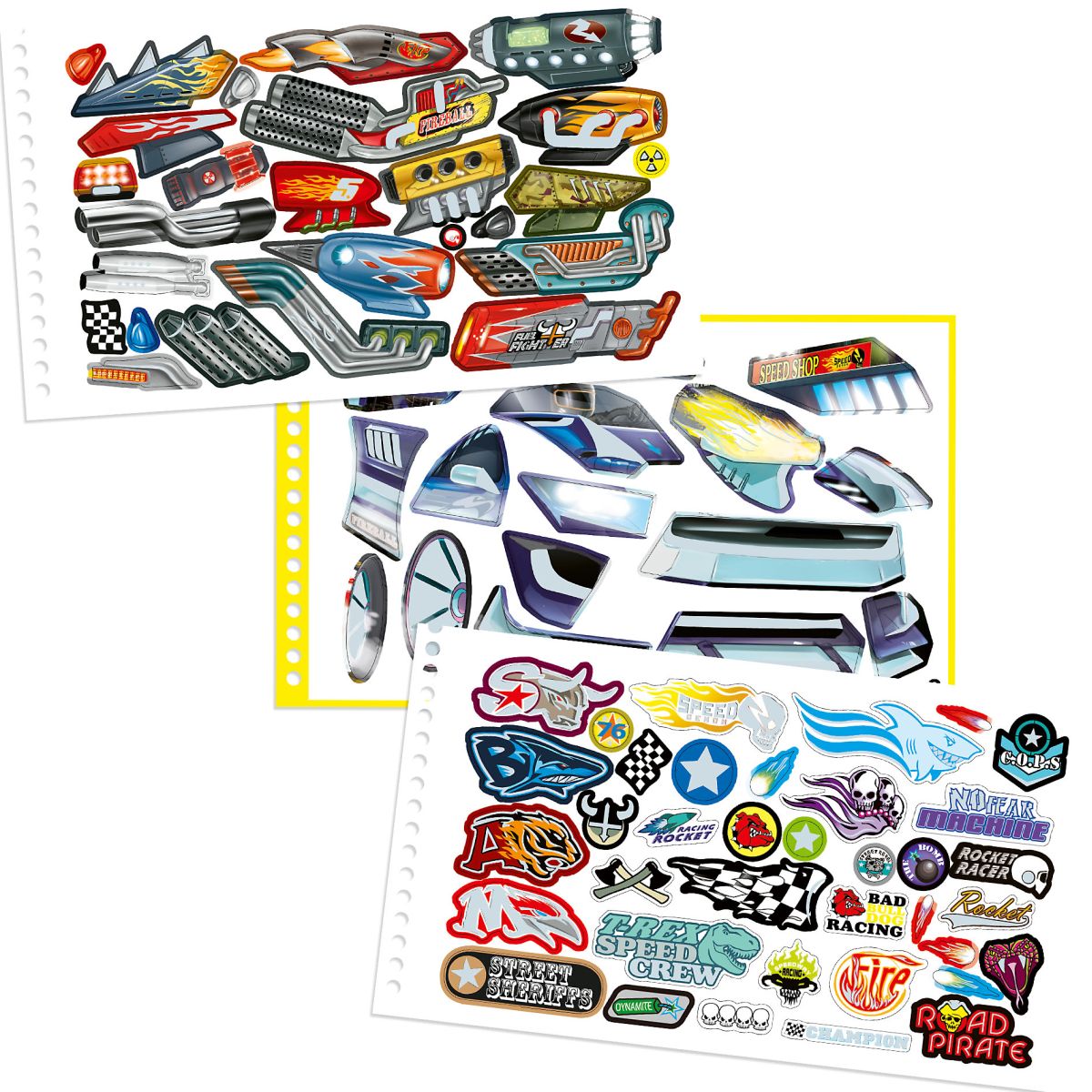 Aktivitetsbok Mini M Stickers Monser Cars