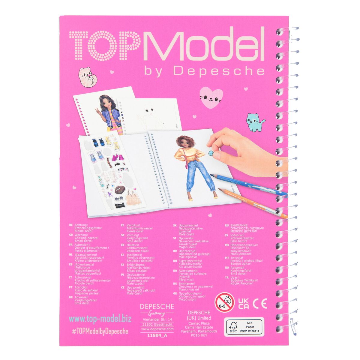 Aktivitetsbok Pocket M/Katt Topmodel