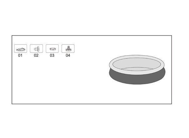 Basseng m/pumpe 244 x 61cm Bestway