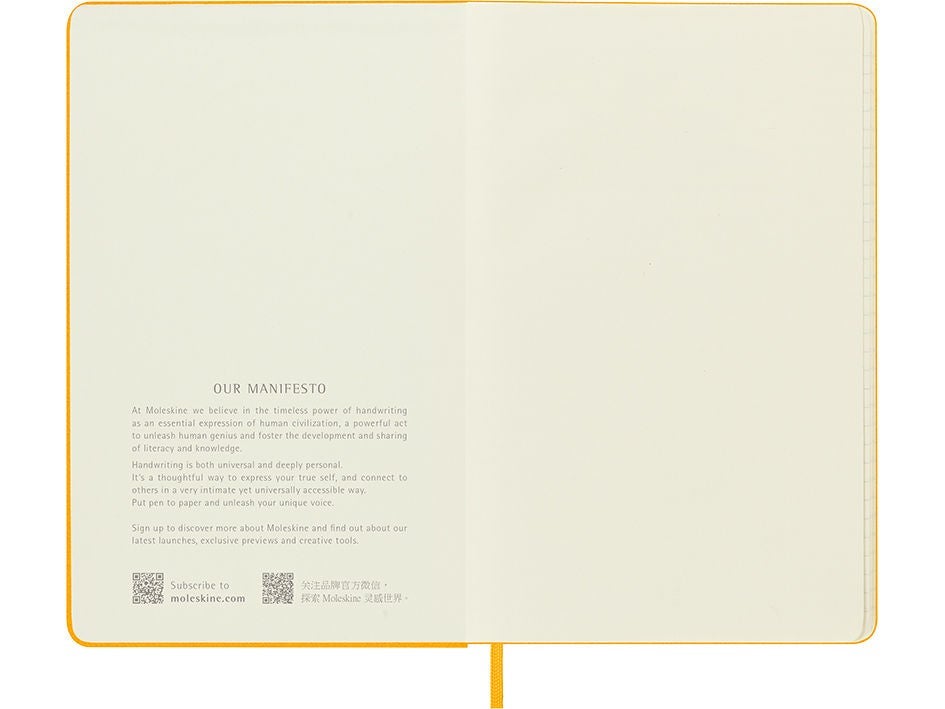 Notatbok Moleskine Orange Ylw Large Linjert