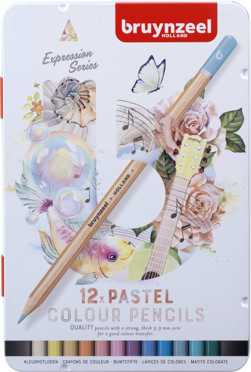 Fargeblyanter Bruynzeel Pastell 12stk