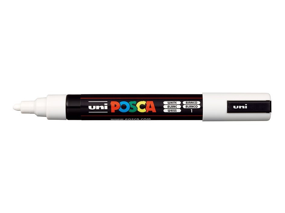 Tusj Uni Posca PC-5M Medium 1,8-2,5mm 1 White