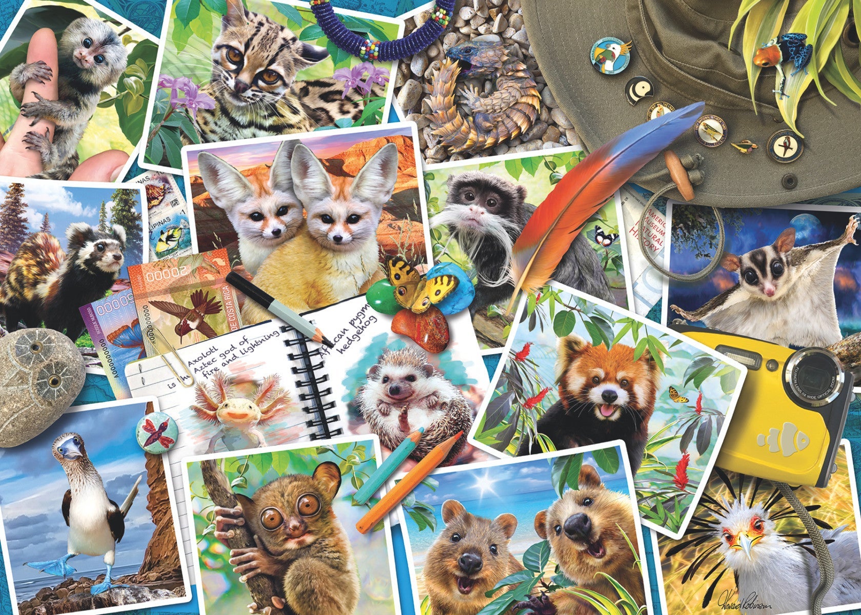 Puslespill 1000 Reisende Dyre Dagbok Ravensburger