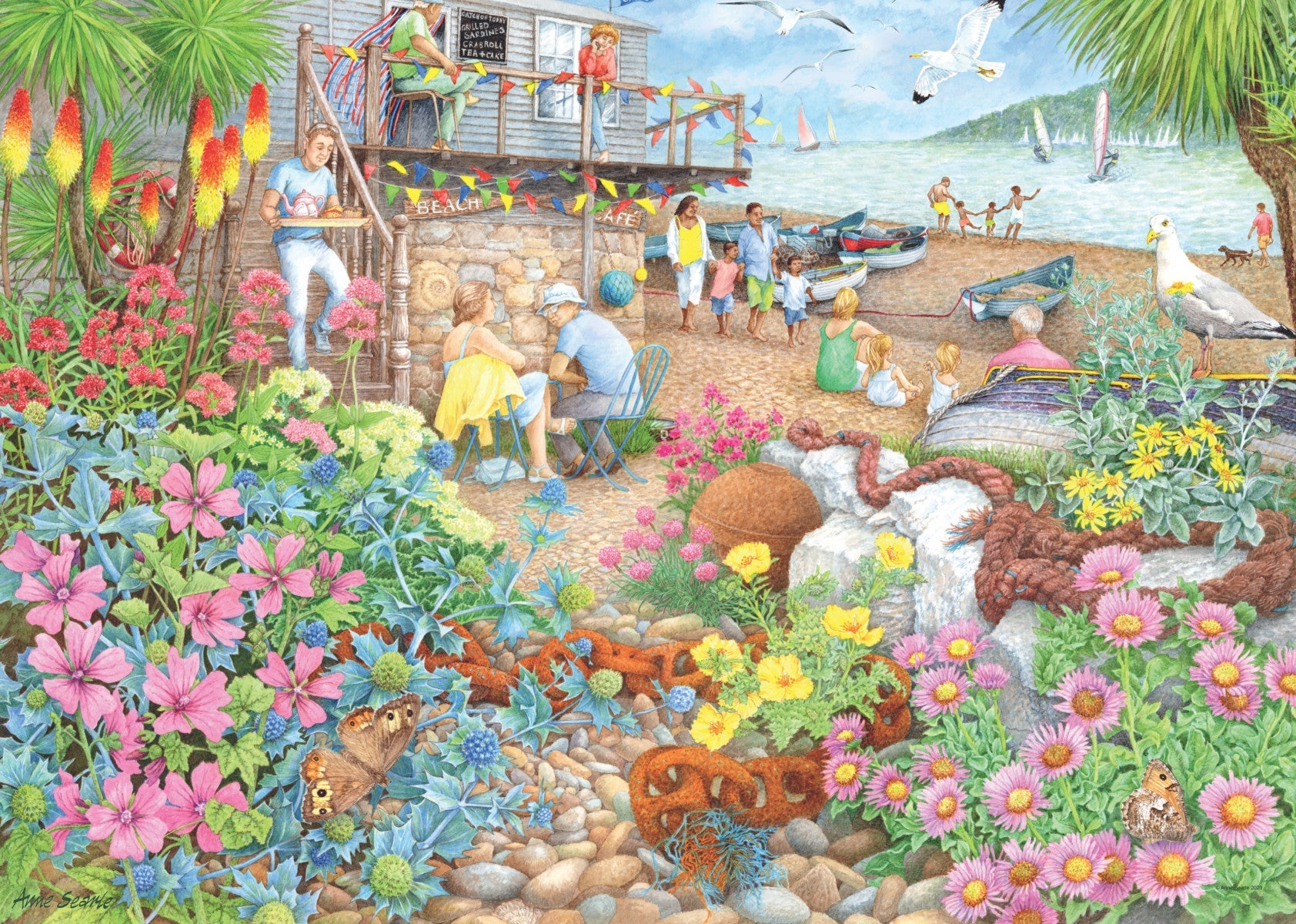 Puslespill 1000 Strand Kafe Ravensburger