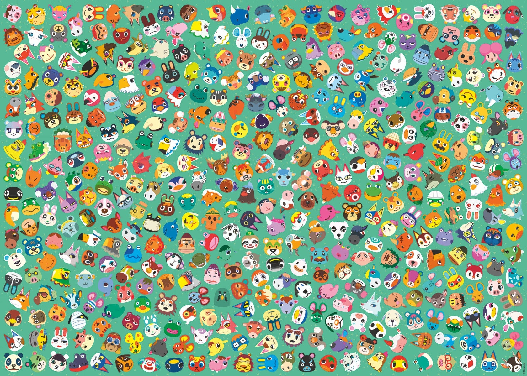 Puslespill 1000 Animal Crossing Ravensburger