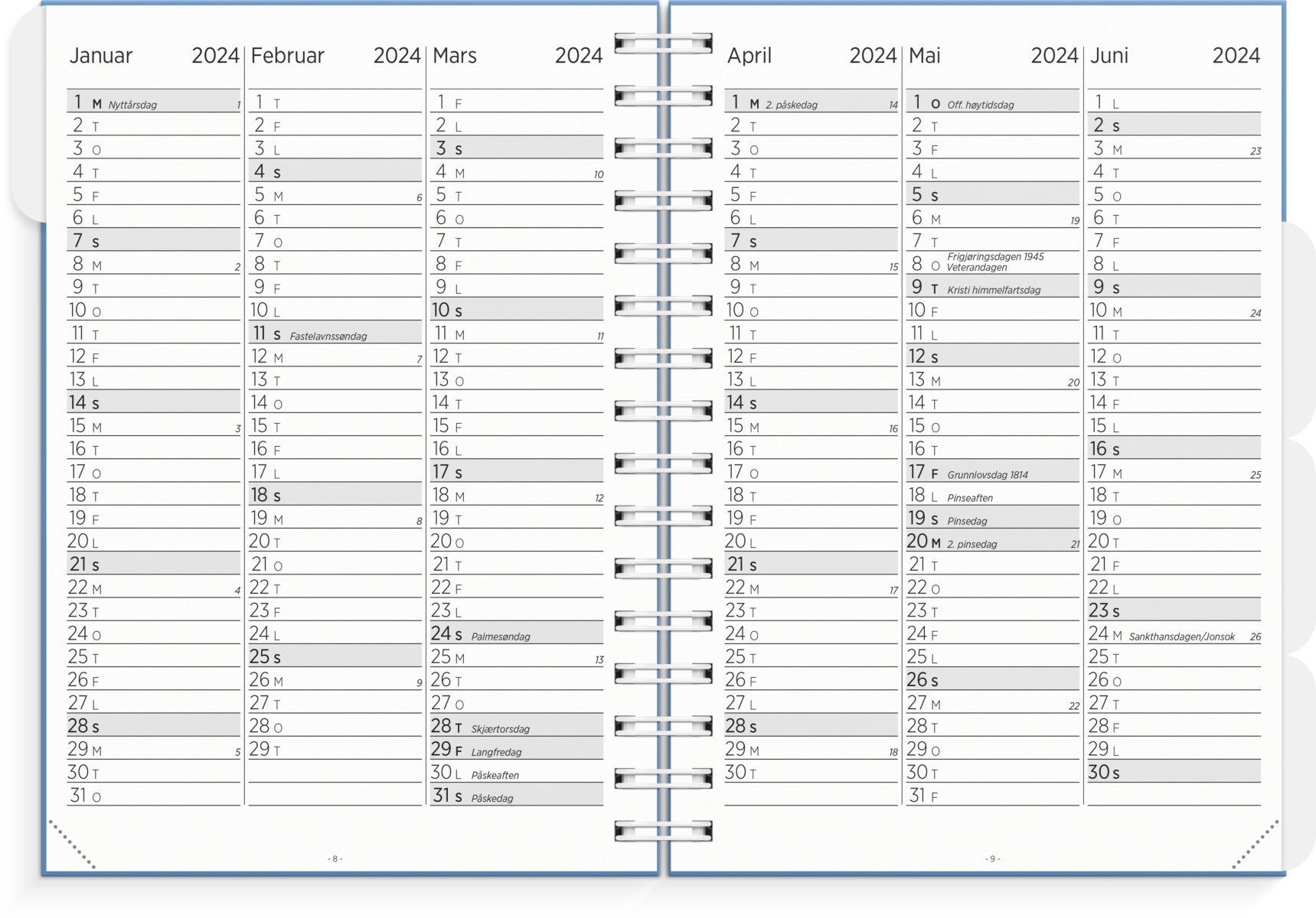 Lærerkalender 23/24 A5 VGS
