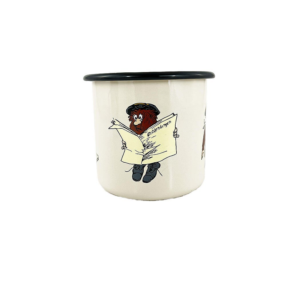 Emaljekopp Flåklypa Ludvig 3,7 dl beige