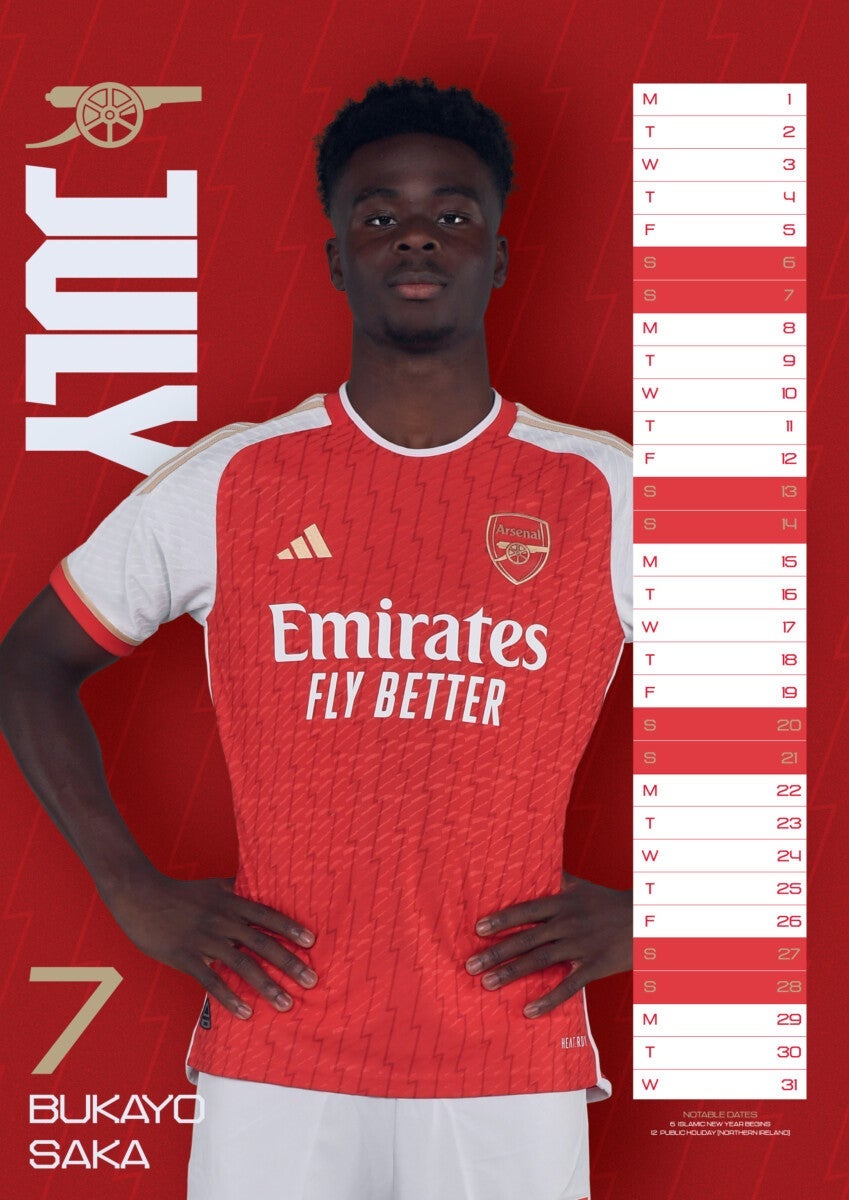 Kalender 2024 Arsenal A3