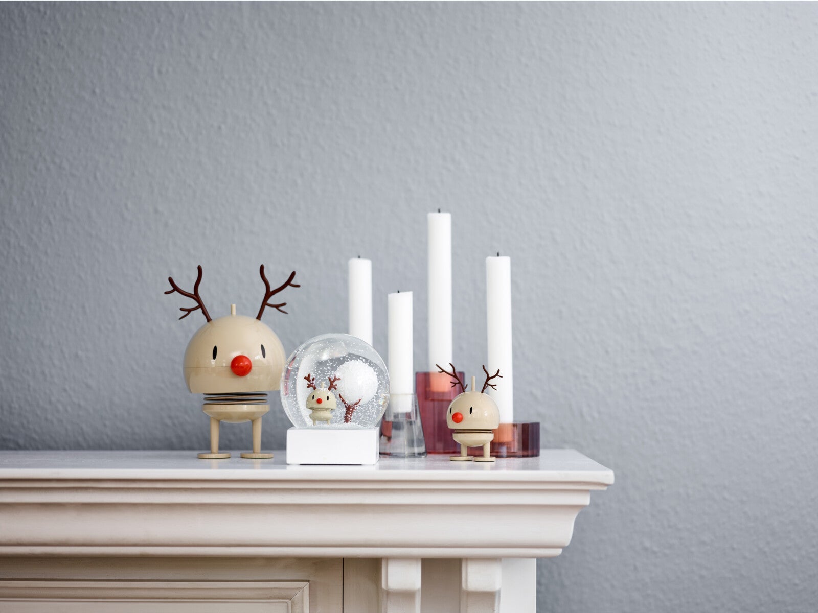 Hoptimist Reindeer Snow Globe stor latte
