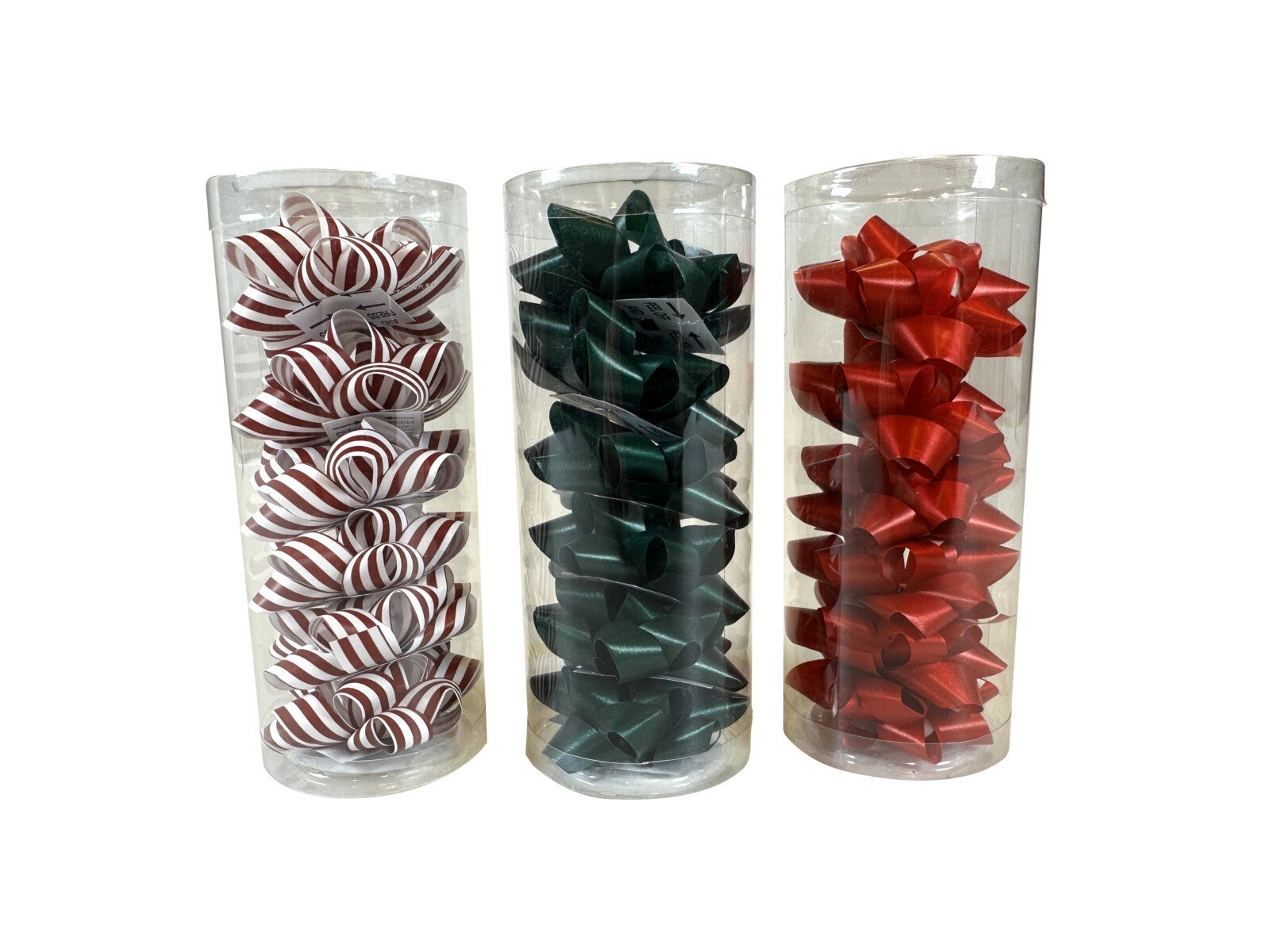 Rosetter polka hunter green og rød 6 pk