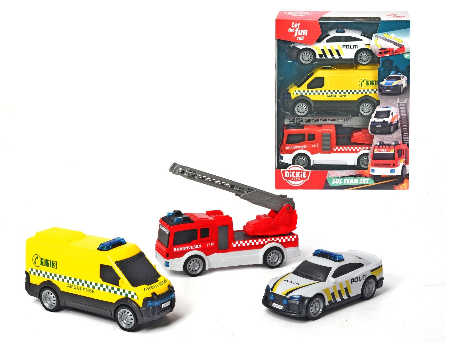 Dickie Norske Redningsbiler 3 Pk