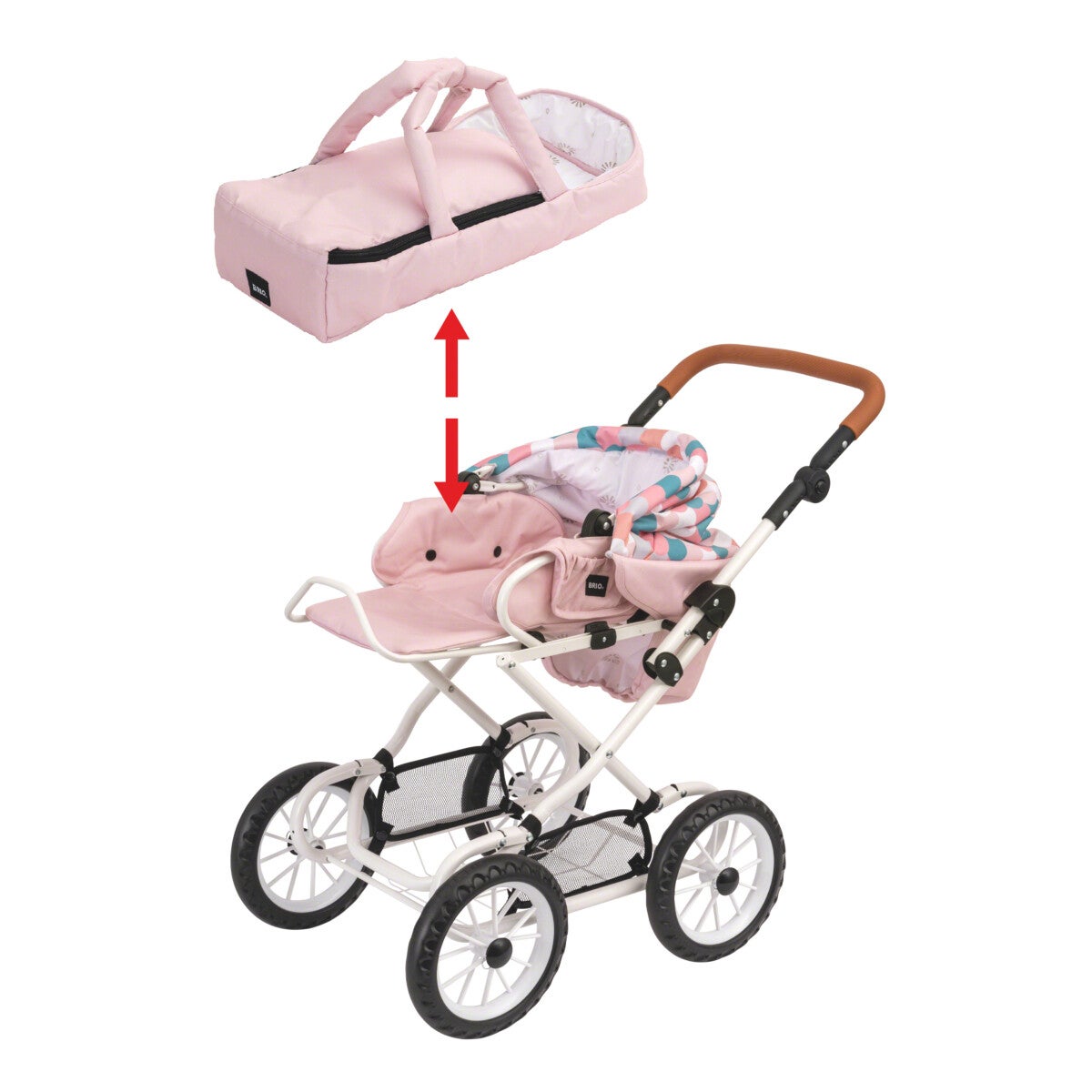 Brio Dukkevogn Rosa Med Dråpeform