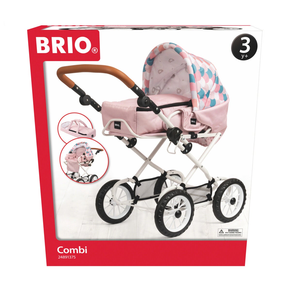 Brio Dukkevogn Rosa Med Dråpeform