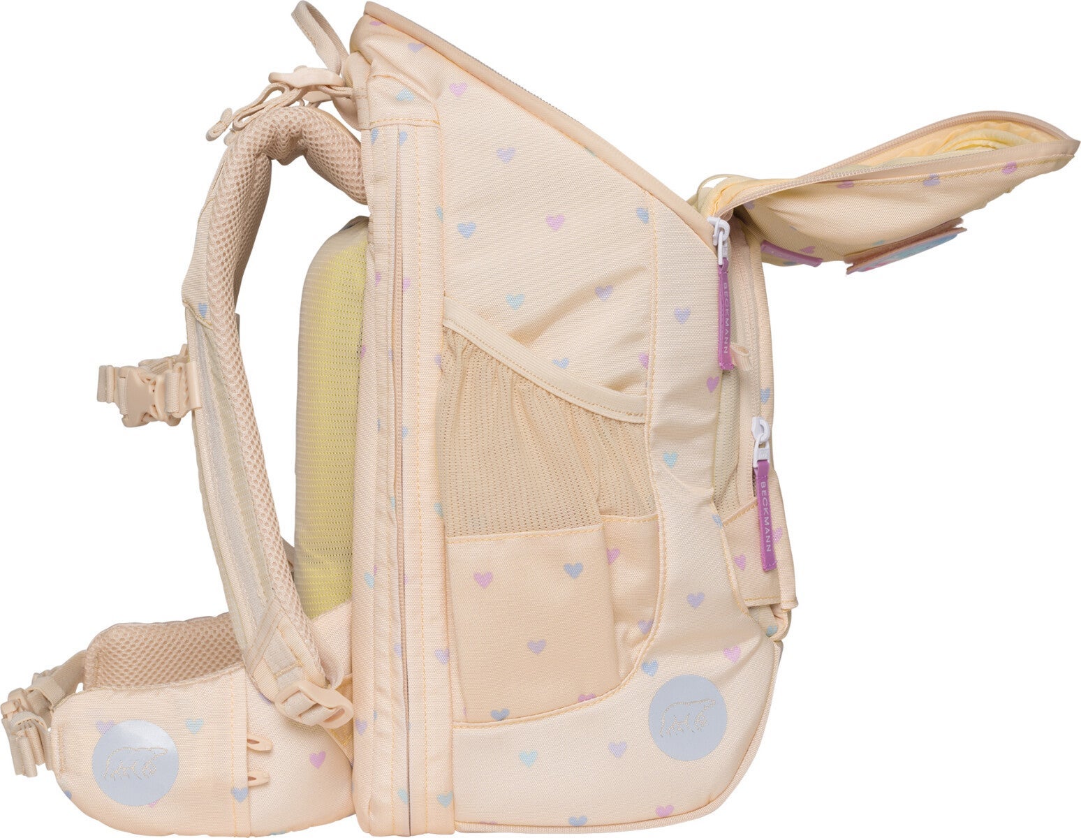 Skolesekk 1.kl Yellow Hearts Active Air FLX
