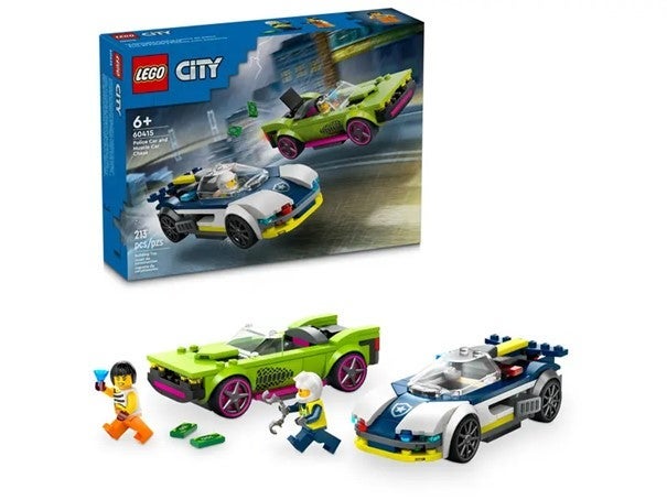 Lego Politibil på muskelbil-jakt 60415