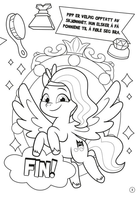Malebok My Little Pony m/klistremerker