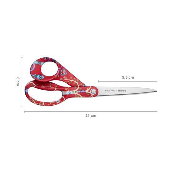 Saks universal Fiskars 21 cm Taika rød
