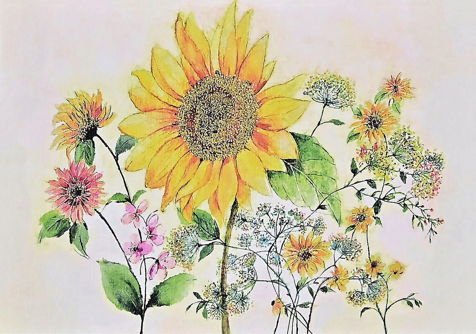 Kortpakke Sunflower 14 kort 15 konv