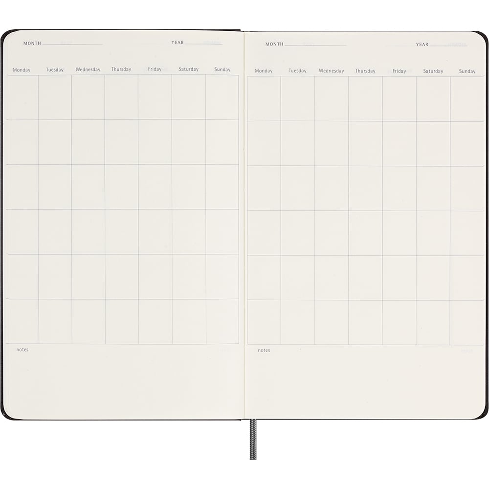 Moleskine Kalender u/dato Uke Hard Large Sort