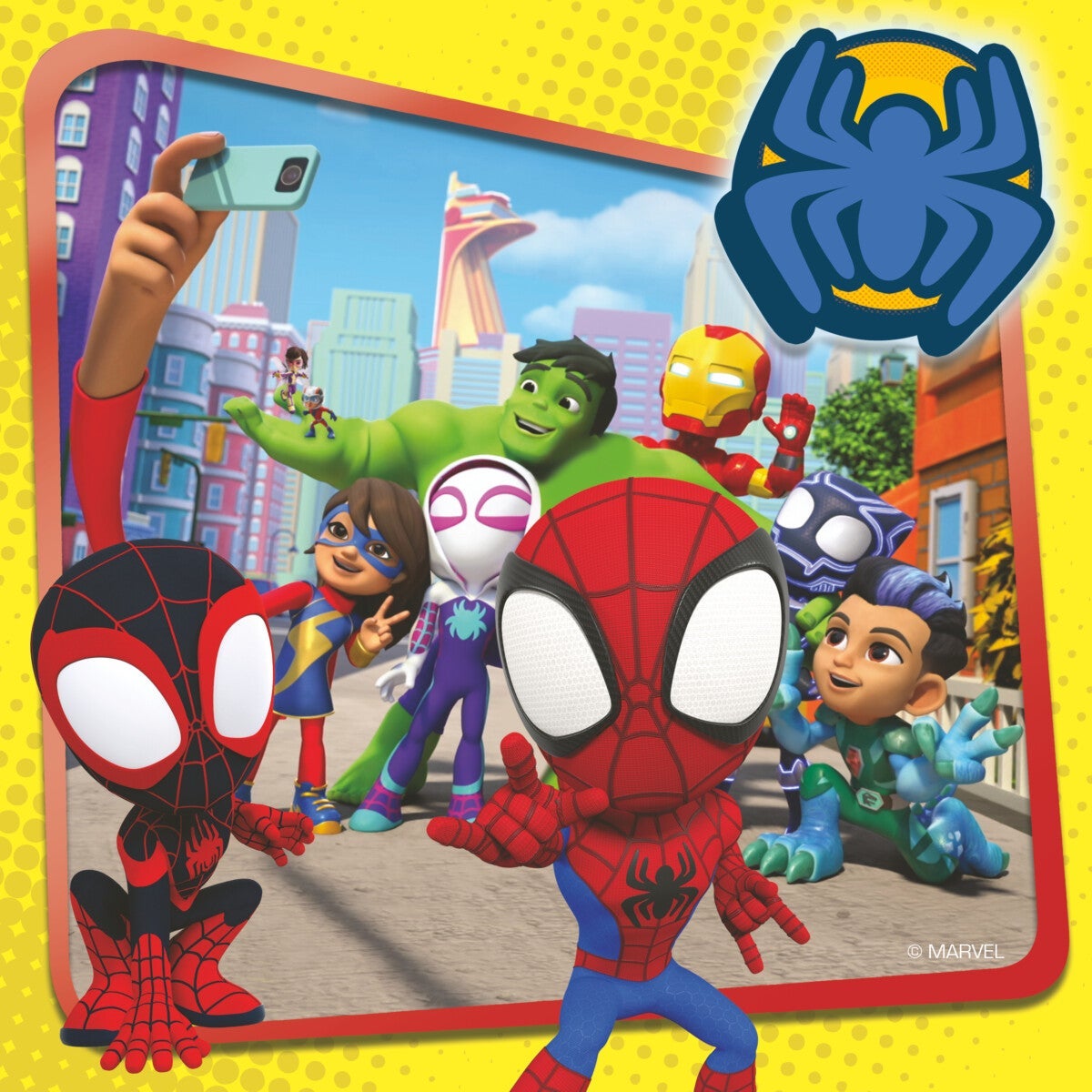 Puslespill 3X 49 Spideys Eventyr Ravensburger
