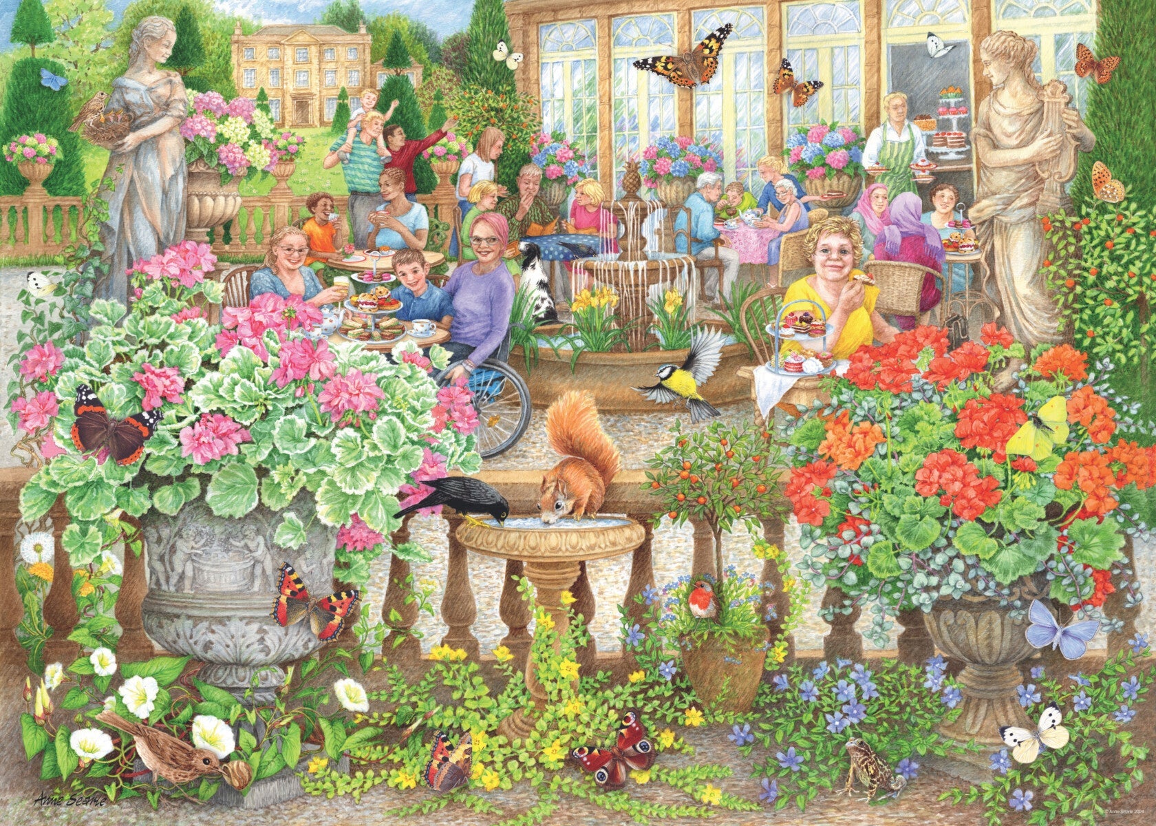 Puslespill 1000 Cosy Cafe Hemmelige Hage Ravensbur