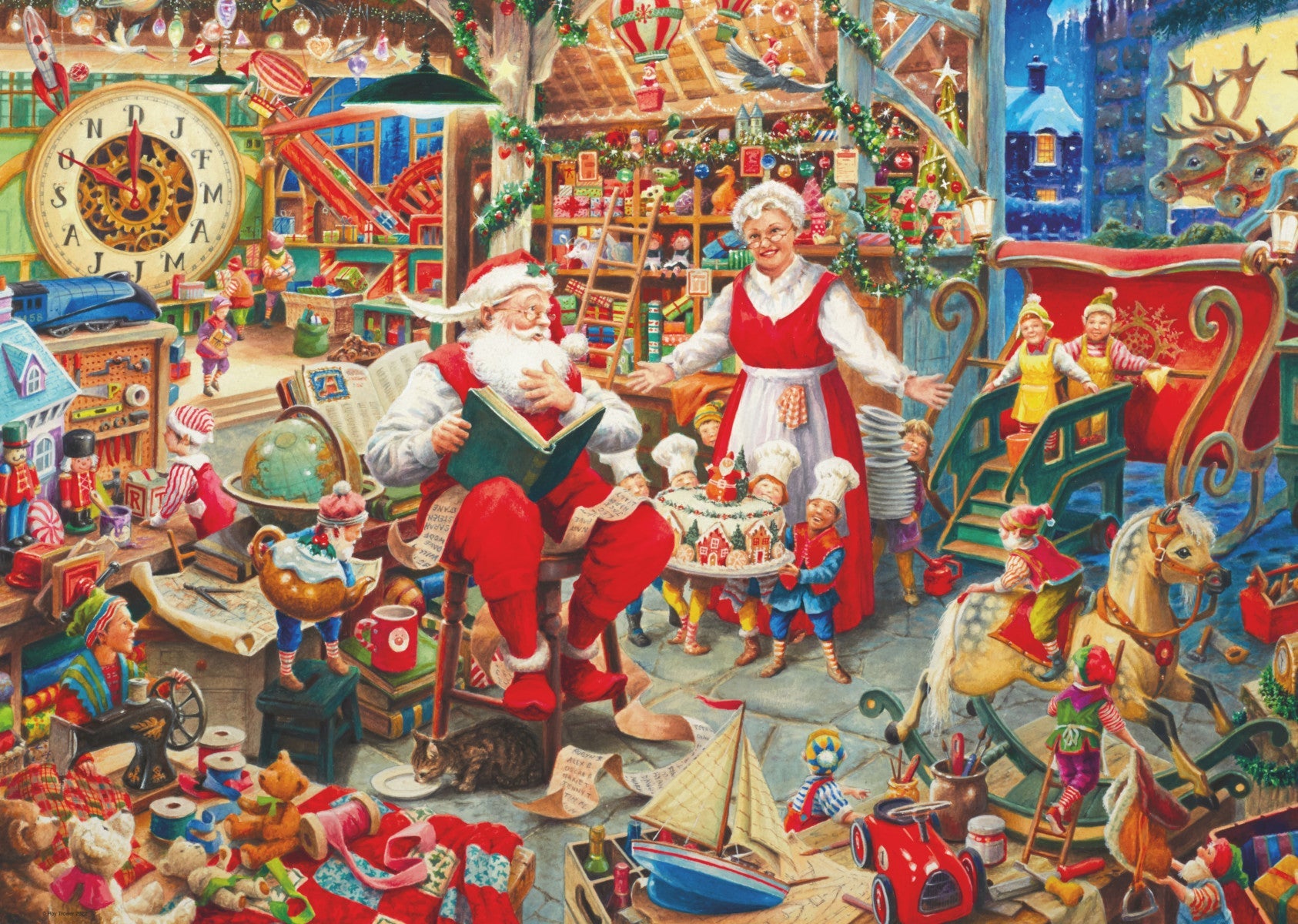 Puslespill 1000 Julenissens Verksted Ravensburger