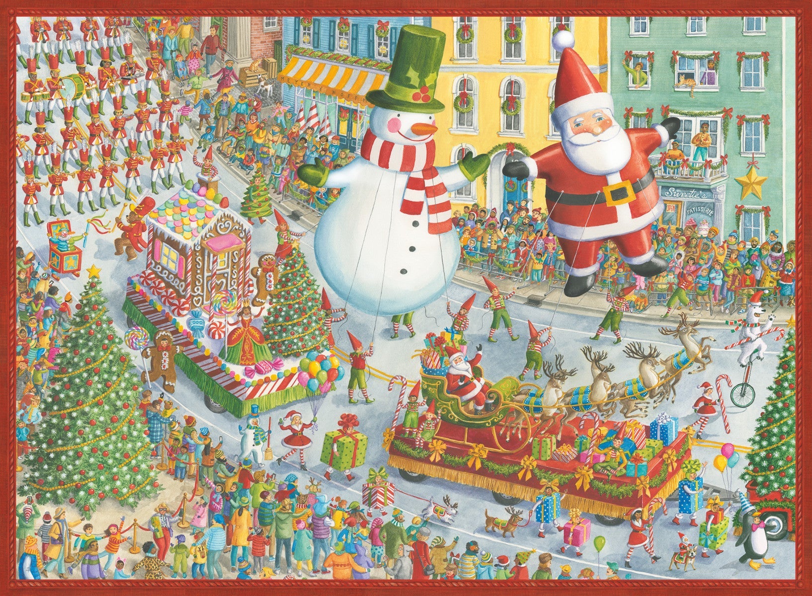 Puslespill 500 Her Kommer Julen Ravensburger