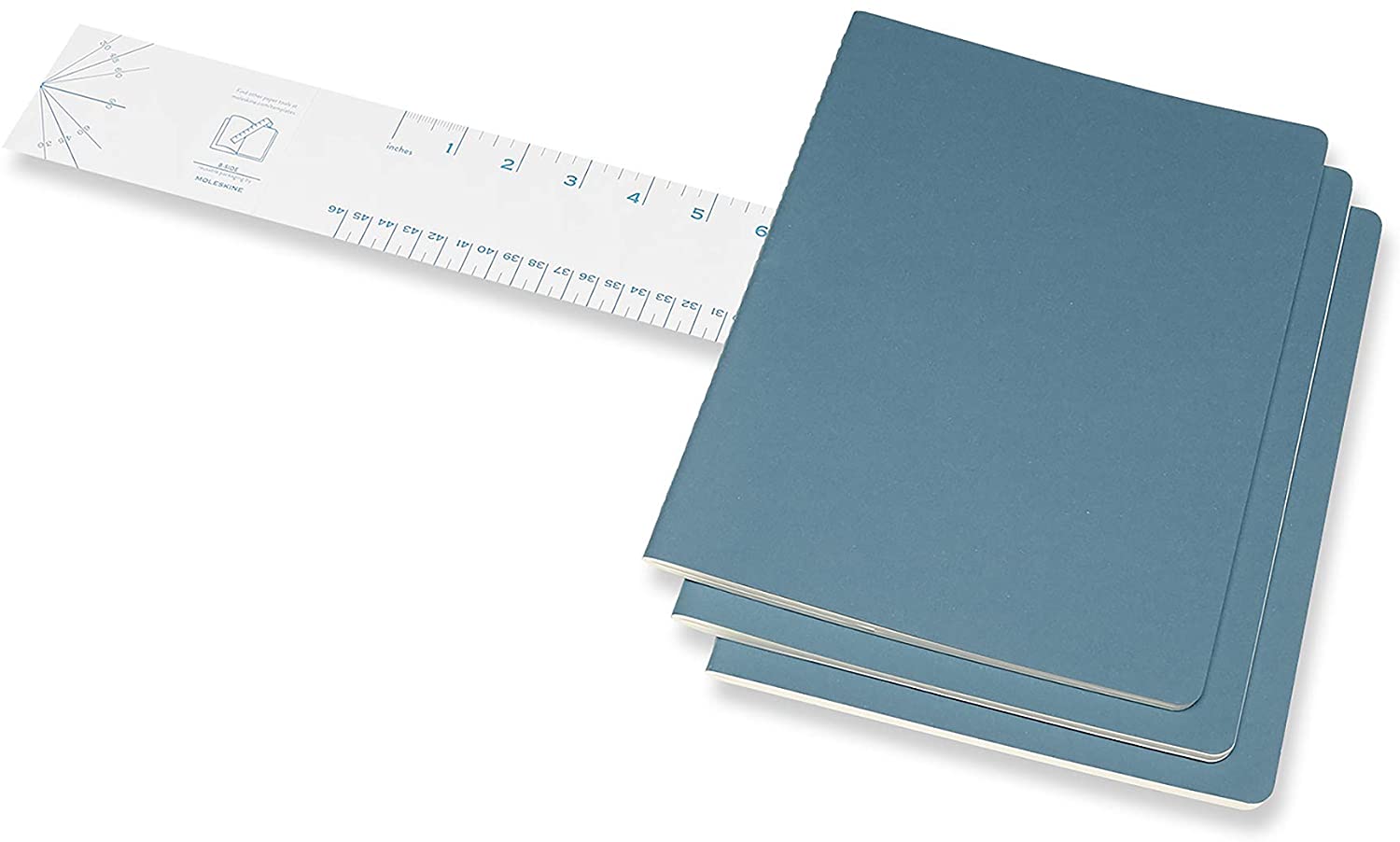 Notatbok Moleskine Cahier 3pk XL Linjert Brisk Blu