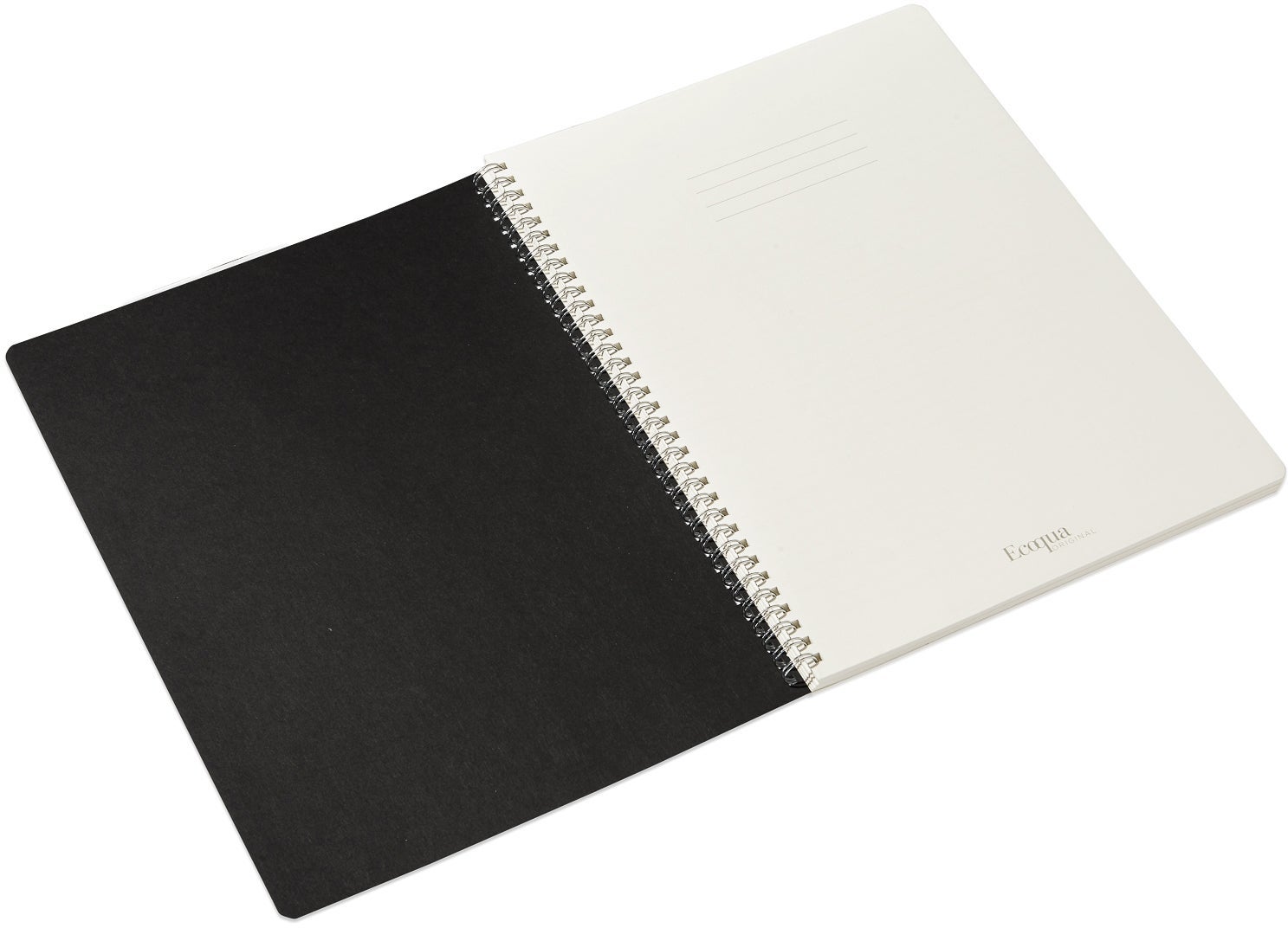 Notatbok EcoQua Original Spiral A4 Linjert sort