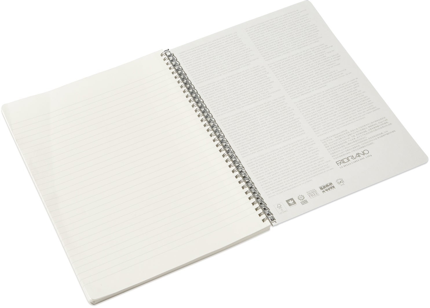 Notatbok EcoQua Original Spiral A4 Linjert sort