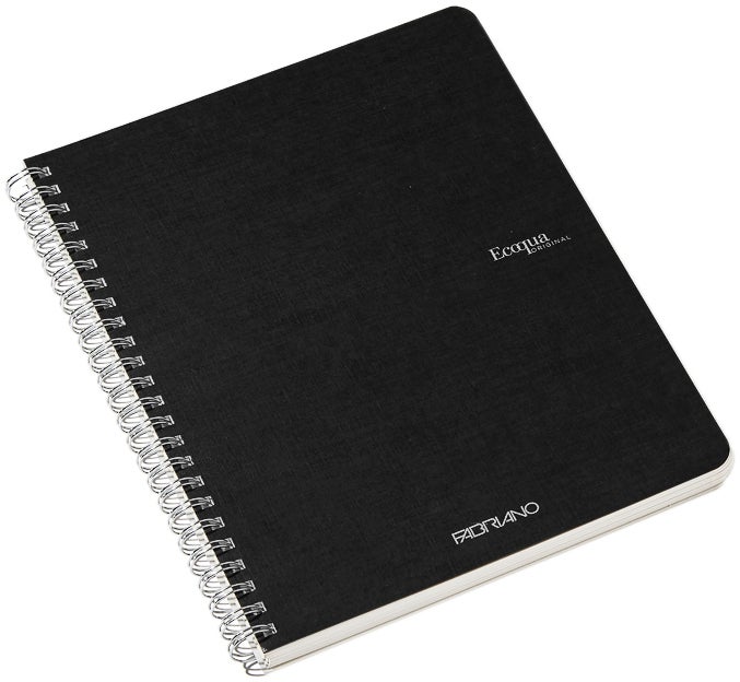 Notatbok EcoQua Original Spiral A5 Linjert Sort