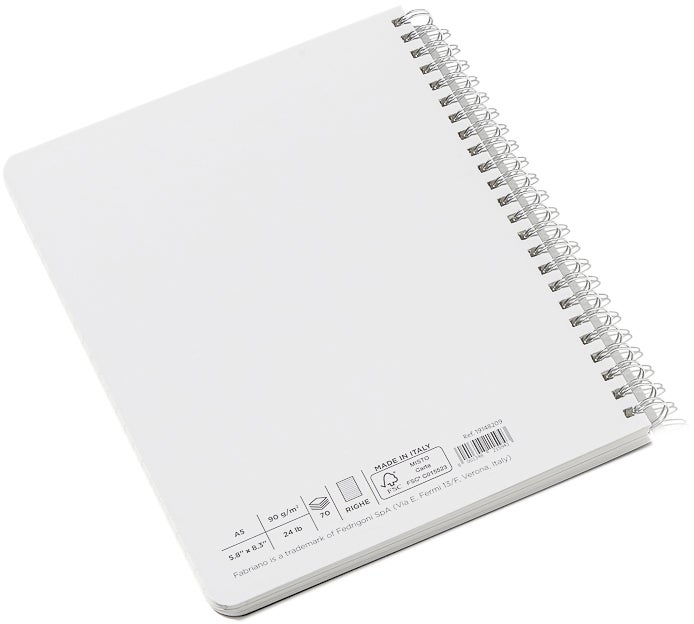 Notatbok EcoQua Original Spiral A5 Linjert Sort