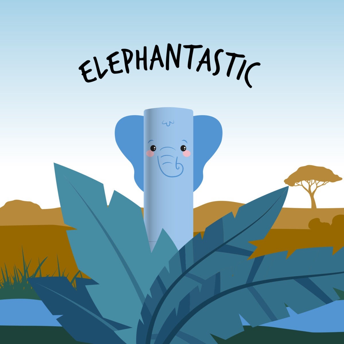 Gelepenn Legami Viskbar Elefant Blå