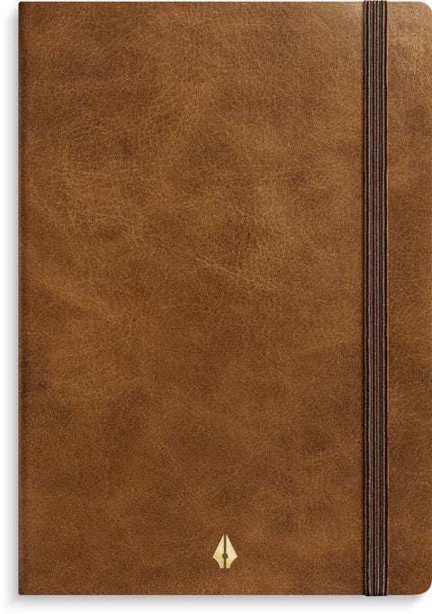 Notatbok Burde Deluxe A6 linjert Cognac