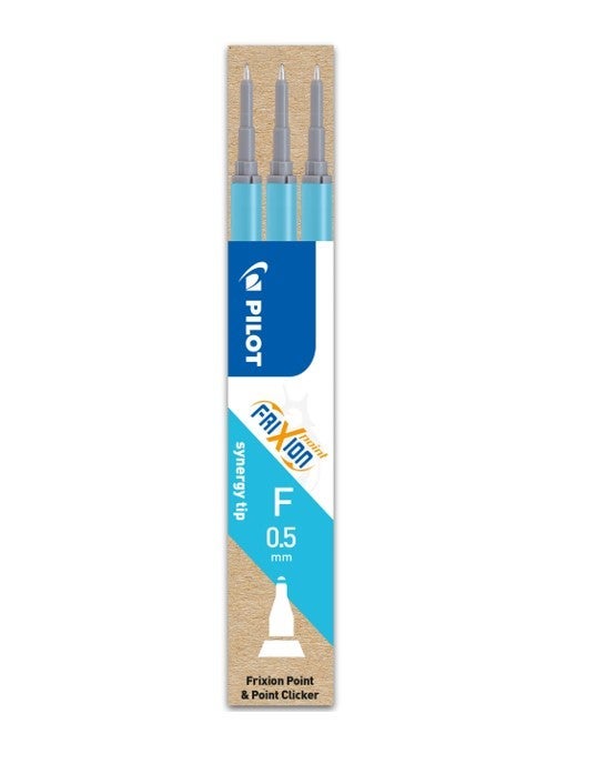 Refill Pilot Frixion 0,5 lysblå (3)