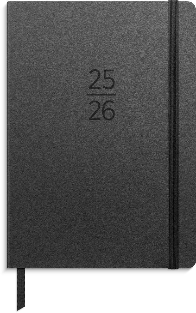 Studentkalender Grieg A5 myk 25/26 sort