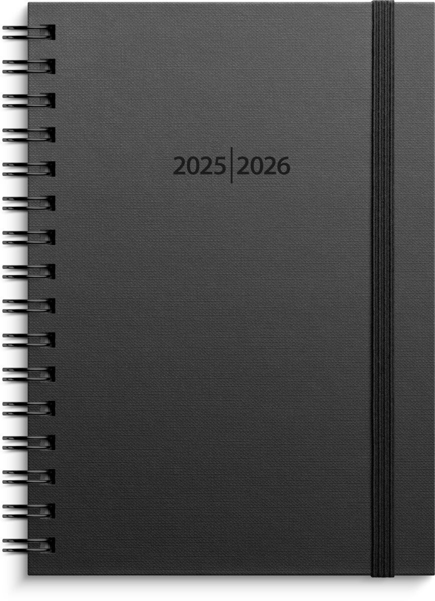Studentkalender Grieg A5 spir 25/26 sort