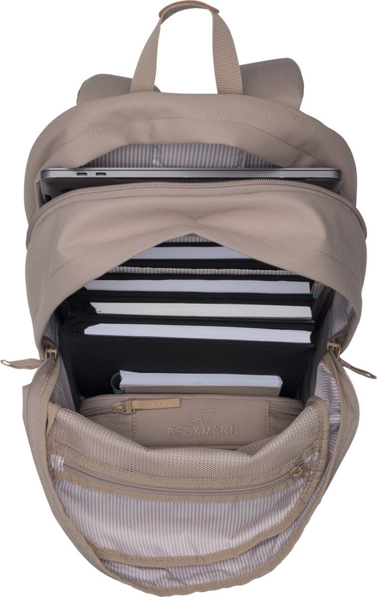 Skolesekk City Beige 30L Beckmann