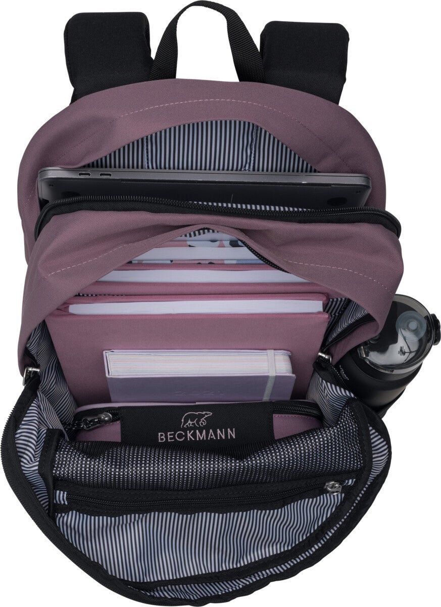 Skolesekk City Pink Colorblock 30L Beckmann