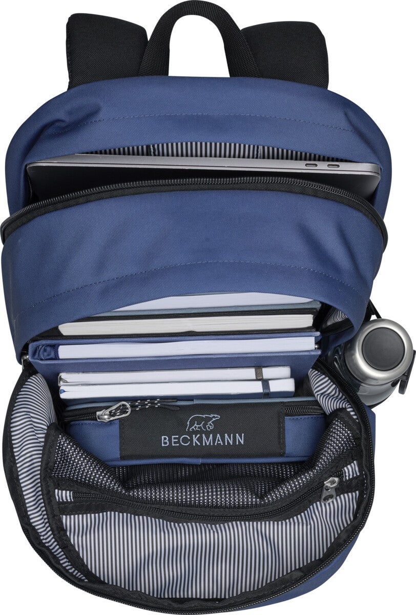 Skolesekk City Green Colorblock 30L Beckmann