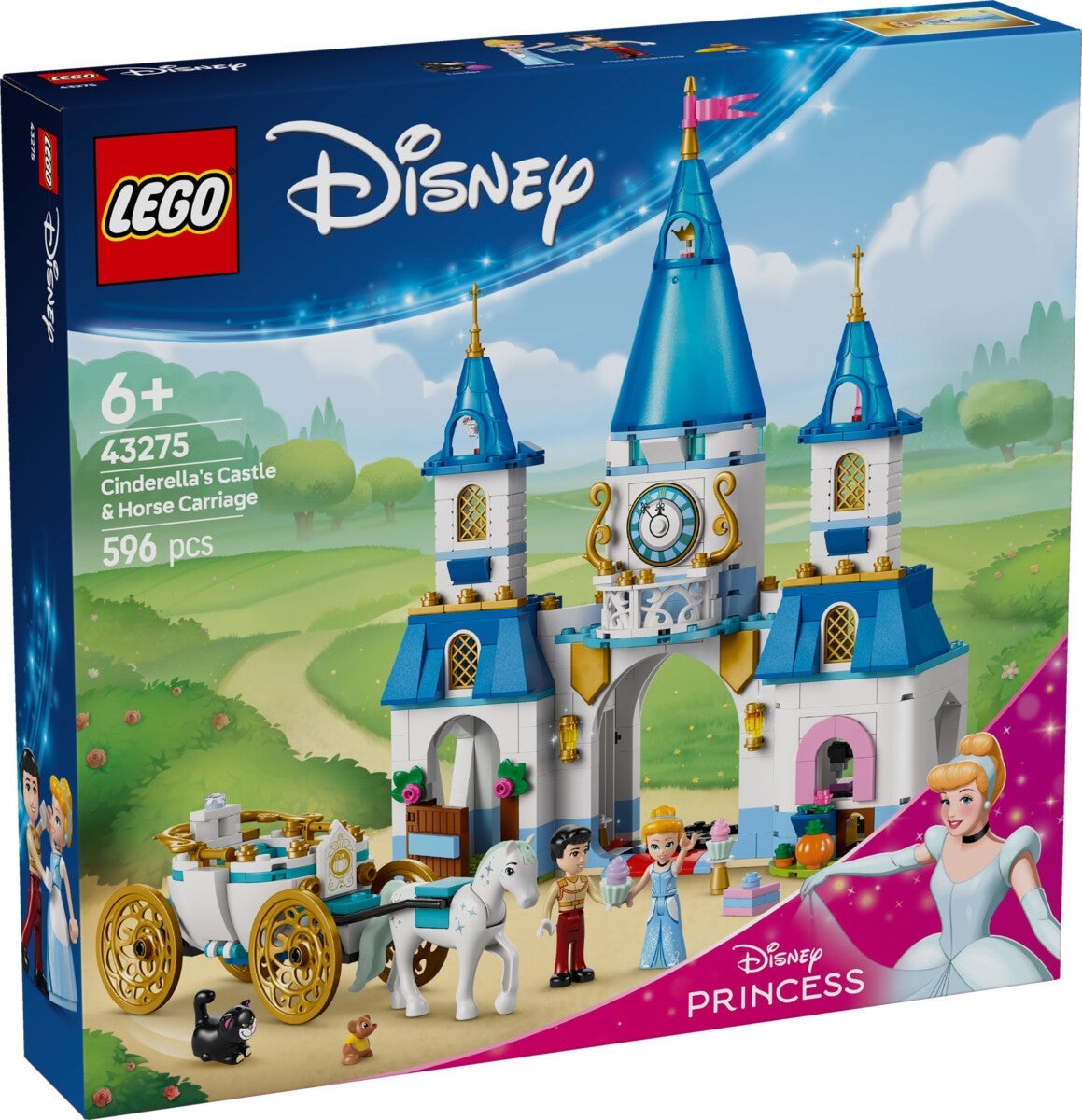 Lego Askepotts slott og hestetrukne vogn 43275