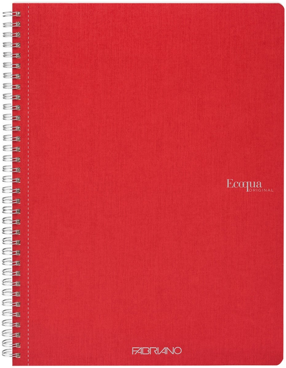 Notatbok EcoQua Original Spiral A4 Linjert Rød