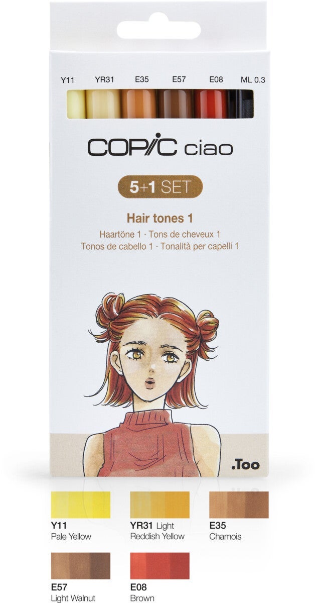 Tusj Copic Ciao Alkoholbasert 5+1 Hair Tones 1