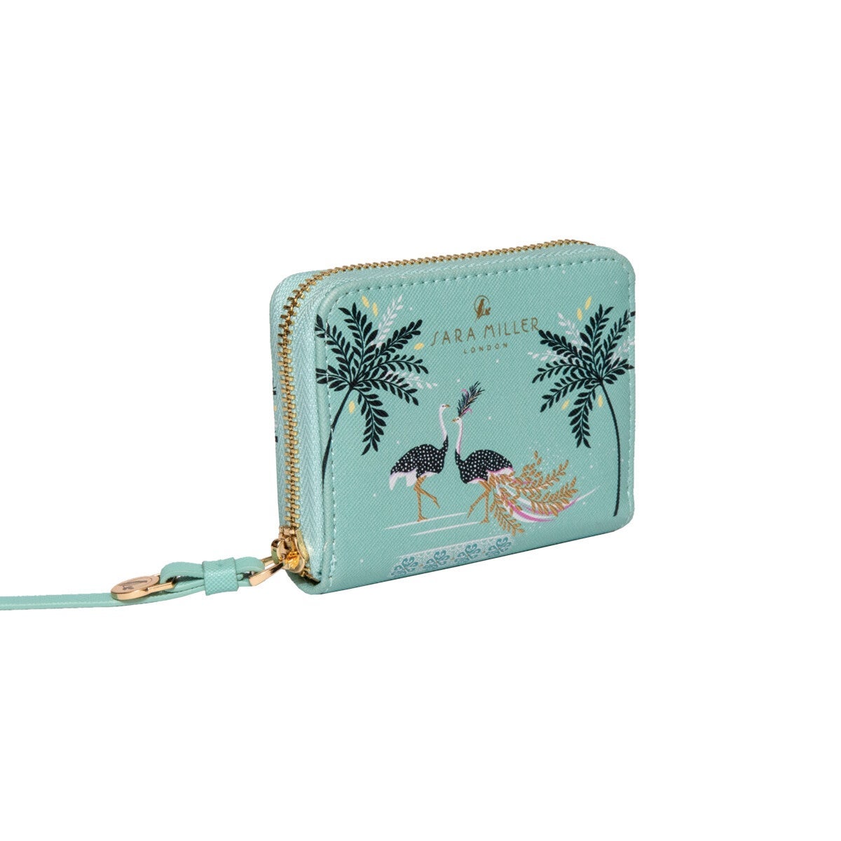 Lommebok Sara Miller Ostrich Mint S